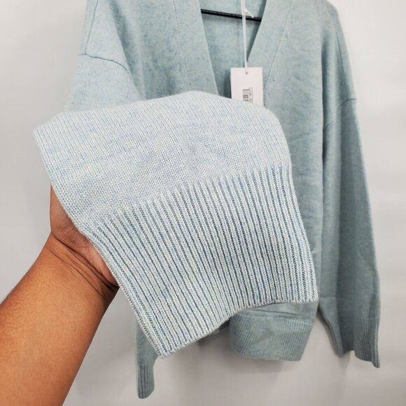 Calme Pocket Cardigan Women Size Large NWT Wool Cashmere Blend Oversized - Picture 6 of 15